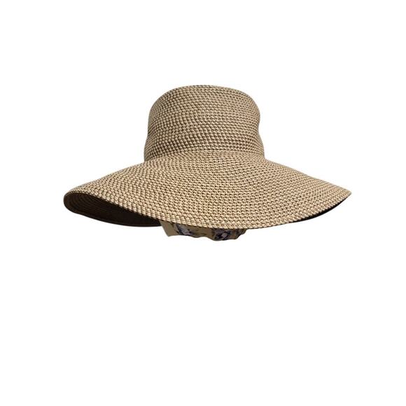 Eric Javits Bella Straw Hat Floppy UPF 50+ Max UV Protection Tan O/S - Picture 2 of 15